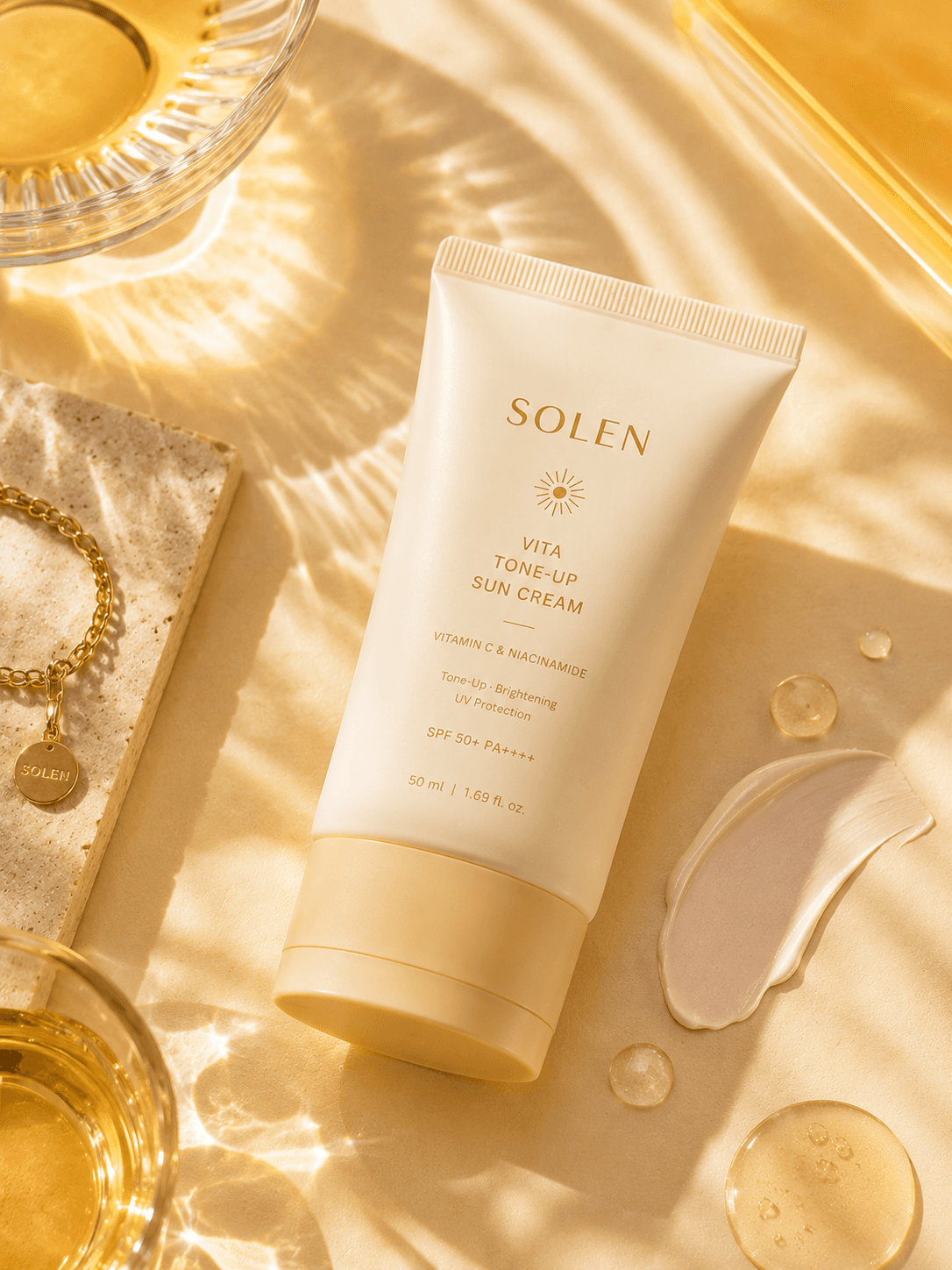 SOLEN 비타 톤업 선크림 SPF50+ PA++++